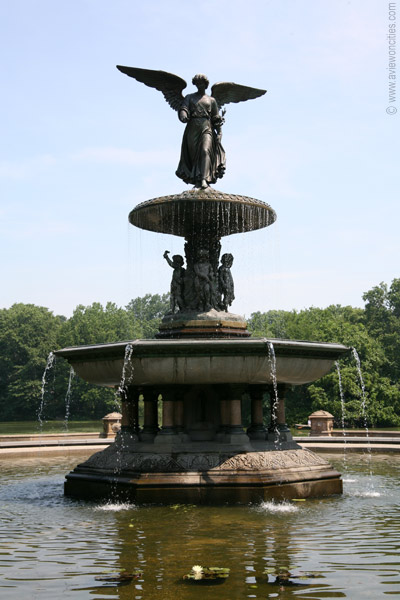 fountain in central park nyc. Bethesda Fountain, Central