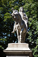 Statue of King Louis XIII at the Place des Vosges in Paris