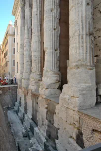 Columns of the Temple of Hadrian in Rome