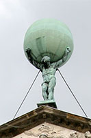 Statue of Atlas on top of the Royal Palace, Amsterdam