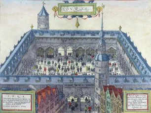 The Handelsbeurs in the 16th century, Antwerp