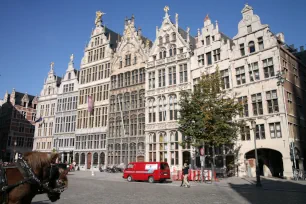 The large Guild houses at the Grote Markt in Antwerp