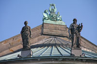 Statues of Apollo and Muses on the Bourla Theater, Antwerp