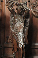 Wooden statue in the Carolus Borromeus Church