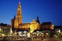 Cathedral at night, Antwerp