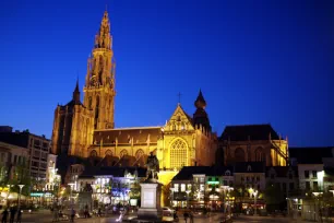 Cathedral at night, Antwerp