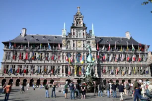 Front facade of Antwerp's city hall