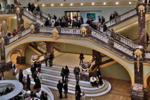 The grand staircase in the Stadfeestzaal in Antwerp