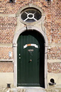 A typical door in the Beguinage in Antwerp