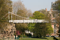 Iron bridge in the Stadspark in Antwerp