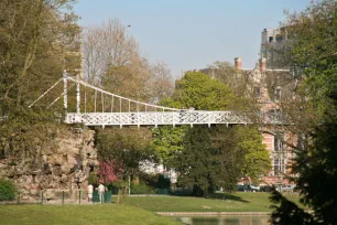 Iron bridge in the Stadspark in Antwerp