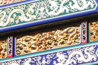 Detail of the Chinese gate in Antwerp