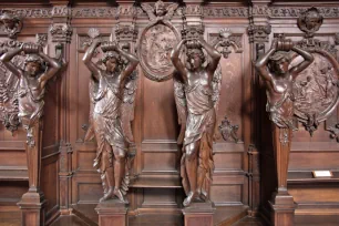 Wooden statues in the Carolus Borromeus Church, Antwerp