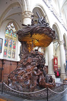 Pulpit of the St. Andrew's Church in Antwerp