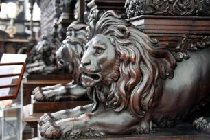 Lions of the lion gates, St. Paul's Church in Antwerp