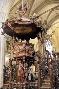 Pulpit of the Antwerp Cathedral