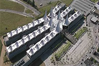 Aerial view of New Palace of Justice, Antwerp