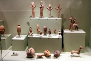 Clay objects in the Museum of Cycladic Art, Athens