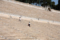 The marble seating of the Panathinaic Stadium