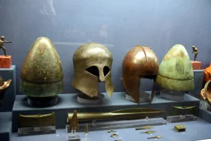 Greek helmets, Benaki Museum, Athens