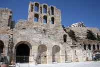 The facade of the Odeon of Herodes Atticus