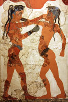 Boxing Children, Wall paintings of Thera