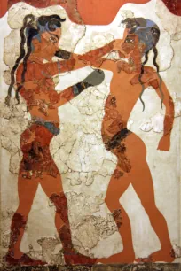 Boxing Children, Wall paintings of Thera