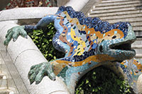 Mosaic Dragon at Parc Guell Entrance