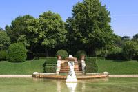 Fountain at the gardens of the Palau Reial de Pedralbes, Barcelona