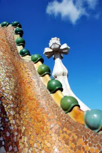 Detail of the roof of Casa Batlló, Barcelona