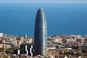 Torre Glòries seen from Montjuïc, Barcelona