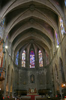 Interior of the Santa Maria del Pi, Barri Gotic, Barcelona