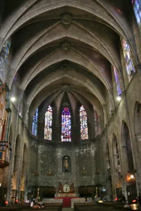 Interior of the Santa Maria del Pi, Barri Gotic, Barcelona