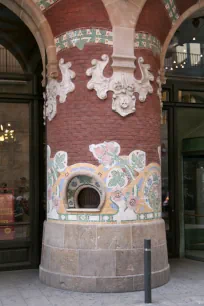 One of the pillars of the Palau de la Música Catalana in Barcelona