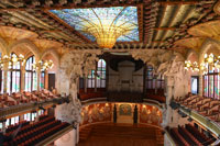 Interior of the Palau de la Musica Catalana in Barcelona