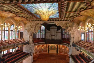 Interior of the Palace of Catalan Music in Barcelona