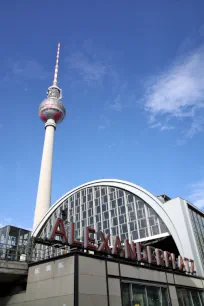 Railway station and TV-tower at Alexanderplatz, Berlin