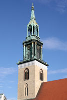 Clock Tower of the Marienkirche in Berlin