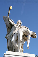Iris carrying the fallen hero to Mount Olympus, Schlossbrucke, Berlin