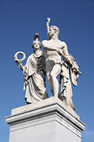 Athena leads the warrior into the fight, Schlossbrucke