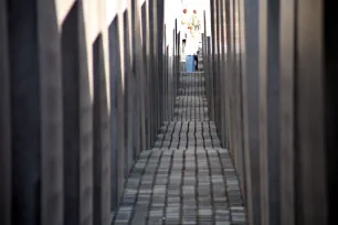 Path through the Holocaust Memorial in Berlin