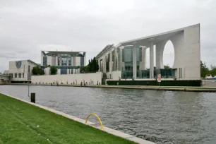 Chancellery Building seen from across the Spree River