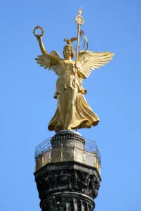 The statue of the Goddess of Victory on the Siegessäule in Berlin