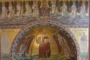 Apse mosaic of the San Michele Chapel in Ravenna, Bode Museum, Berlin