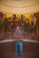 Mosaic decoration in the crypt of the Soviet War Memorial