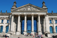 Central portico of the Reichstag, Berlin