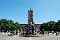 Neptune Fountain and Red Town Hall, Berlin