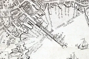 Long Wharf, Boston in 1722