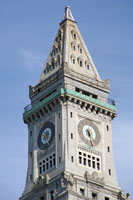Detail of the top of the Custom House Tower