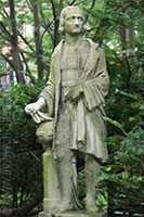 Statue of Christopher Columbus, Louisburg Square, Beacon Hill, Boston
